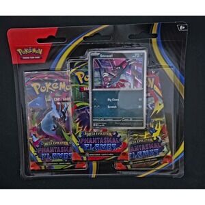 Pokemon TCG Mega Evolution Phantasmal Flames 3 Pack Blister‎ Sneasel Promo Cards